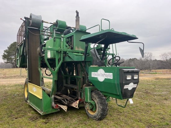 2009 DECLOET 2 ROW TOBACCO HARVESTER  JD DSL ENGINE  CLAM SHELL DUMP BOX