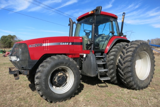 CASE-IH MX 200 MFWD, CAB, DSL, POWERSHIFT TRANS, DUALS, 3 REMOTES, PLANTER VALVE, LH SHUTTLE SHIFT, 