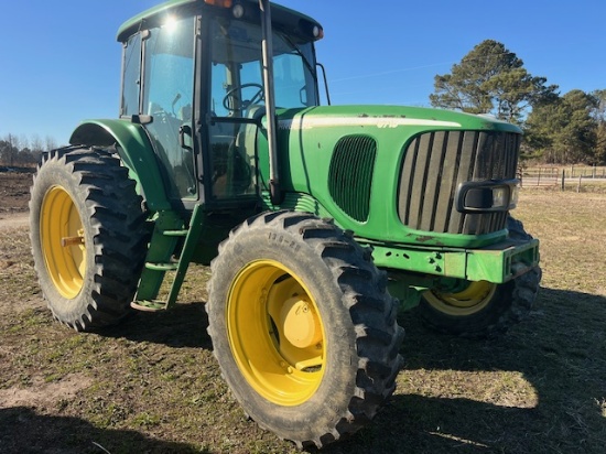 JD 6715 MFWD, CAB, DSL, POWERQUAD TRANS, LEFTHAND REVERSER, DUAL REMOTES, 5878 HRS