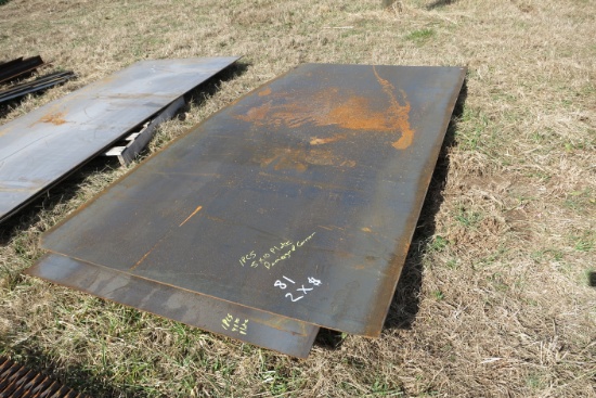 5' X 10' AND 4'X10' STEEL PLATE, 2X$