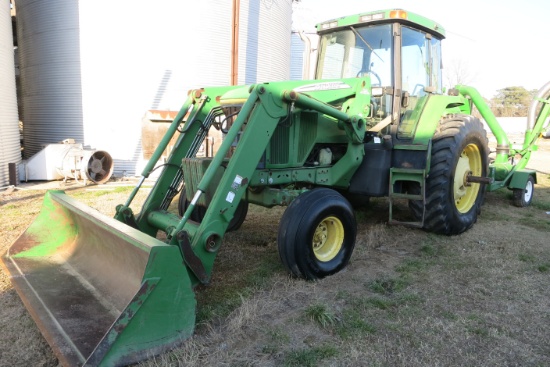 JD 7800, CAB, DSL, POWERQUAD TRANS, DUAL REMOTES, SELLS W/ JD 741 LOADER, JOYSTICK CONTROL 16,113 HR