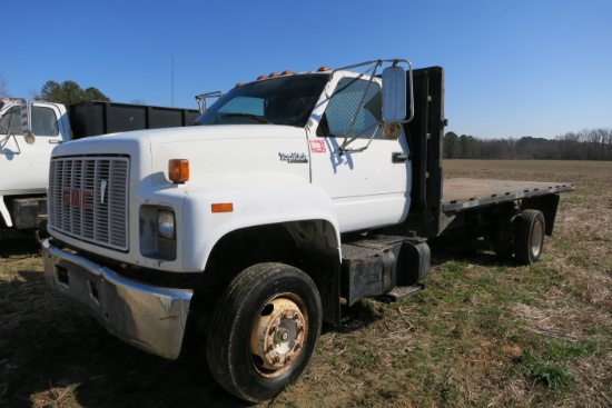 1995 GMC TOPKICK, 3116 CAT DSL ENG, 6 SPD TRANS, 18' STEEL BED, 146,948 MILES