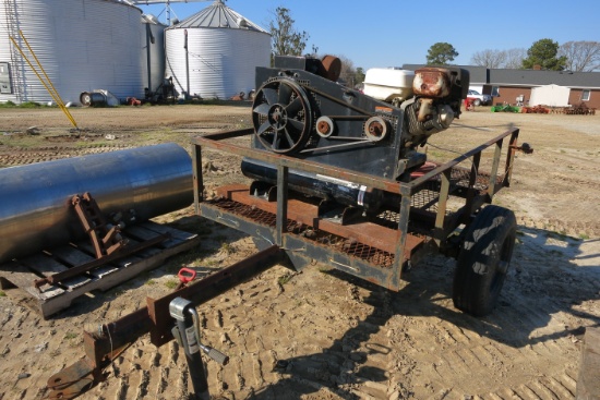 PORTABLE AIR COMPRESSOR ON TRAILER