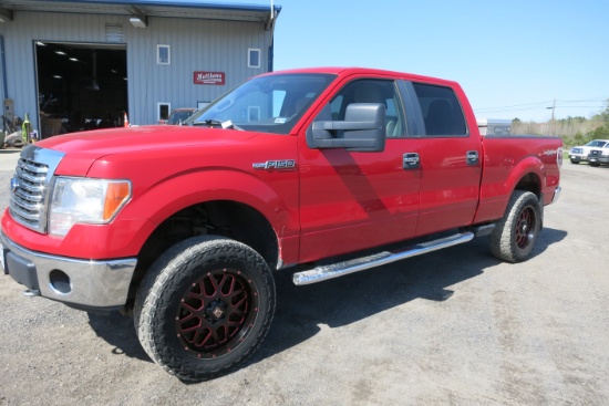 2011 FORD F-150 XLT, CREW CAB, 4X4, AUTO TRANS (TOOLBOX NOT INCLUDED) 186,303 MILES, VIN:1FTFW1EV9AF