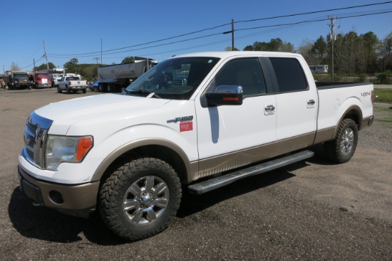 2011 FORD F150 LARIAT 4X4, CREW CAB, AUTO, 148,110 MILES, VIN: 1FTFW1EF5BFA32101
