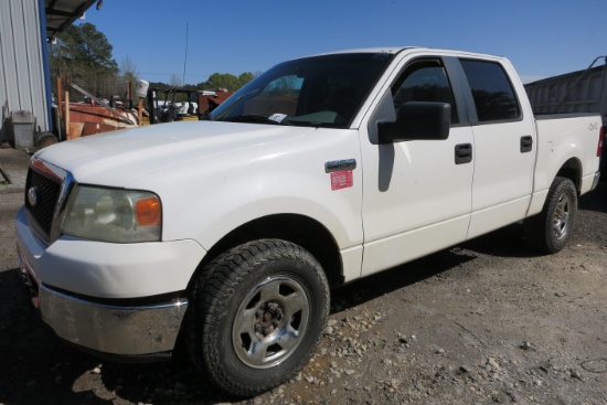 2008 FORD F-150 XLT, CREW CAB, 4X4, 5.4 TRITON ENG, AUTO TRANS, 177,443 MILES, VIN: 1FTPW14V78FB3002