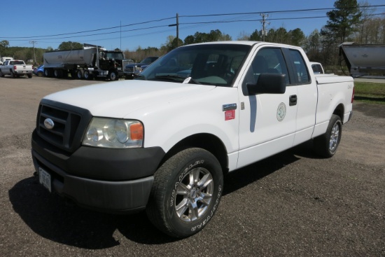 2008 FORD F-150 XL, 5.4 TRITON, EXTENDED CAB, 4X4, 144,784 MILES, VIN:1FTPX14V78FA63160