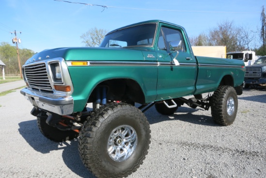 1978 FORD F-250 RANGER HI BOY, 351 M400 ENGINE, AUTO, COMPLETELY RESTORED, 40" TIRES, 7101 MILES VIN