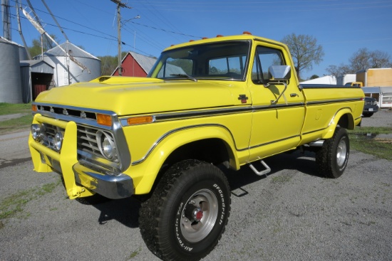 1976 F-250 XLT CUSTOM HI BOY, 390 ENG, 4 SPD, COMPLETELY RESTORED, 61,947 MILES, VIN: F6HC025354