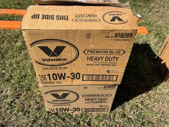VALVOLINE 10W-30 SYNTHETIC OIL (4) 3 GALLON CASES 4 x $
