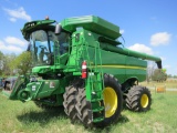 JD S770 COMBINE, 4X4, DUALS, LEATHER INTERIOR, CONTOUR MASTER, SN:810184