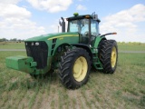 JD 8430 CAB, MFWD, DSL, POWERSHIFT TRANS, 4 SETS OF REMOTES, QUICK HITCH,WEIGHTS, REAR WHEEL WEIGHTS