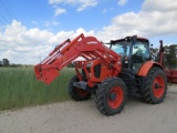KUBOTA M7-131, PREMIUM CAB, MFWD, DSL, POWERSHIFT TRANS, (4) SETS REMOTES, LOADER READY (LOADER VALV
