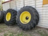 (2) JD 800/70R 38 TIRES & RIMS (TREND 80%)