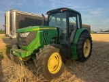 JD 6125M CAB, MFWD, POWERQUAD TRANS, LEFT HAND REVERSER, 3 SET OF REMOTES, 9237 HRS SHOWING,