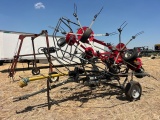 FELLA TH800 6-BASKET HAY TEDDER LIKE NEW, SHED KEPT