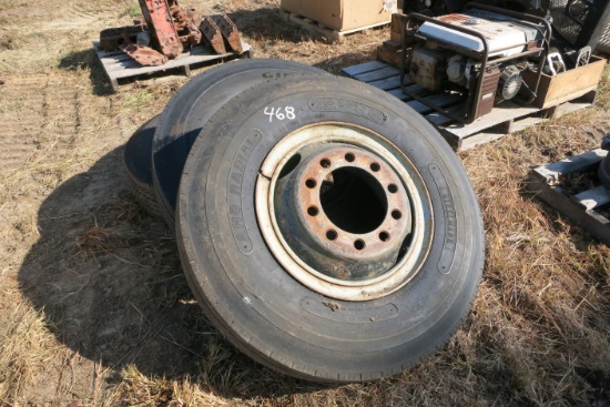(3) 10.00r20 Tires & Rims