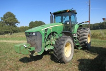 JD 8330 MFWD, CAB, DSL, POWERSHIFT TRANS, 4 SETS REMOTES, 73X44.00-32 SINGLE REAR TIRES, 18,288 HRS,