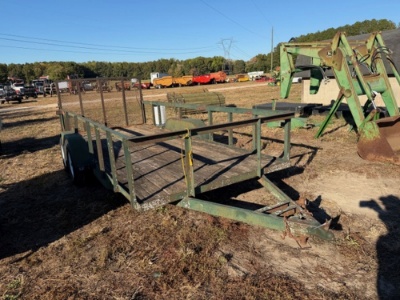 16’ Equipment Trailer, Steel Fold Down Ramp