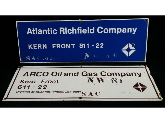 2 Atlantic Richfield Company Porcelain Signs