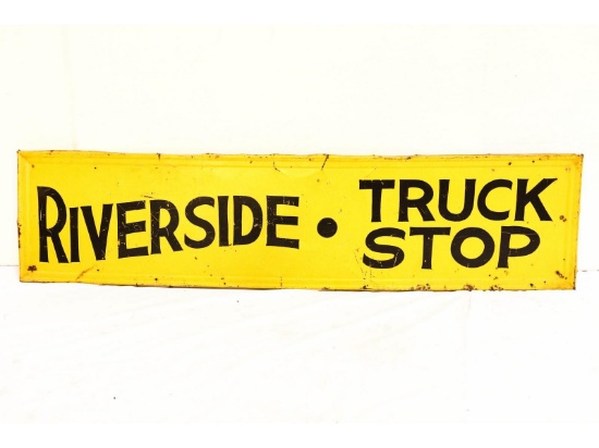 "Riverside Truck Stop" Metal Sign