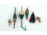 Lot of 6 Hand Made Fishing Items