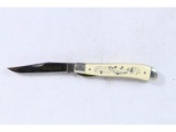 Schrade Scrimshaw Bone Handle Pocket Knife