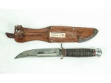 Hunting Knife and Leather Sheath