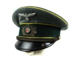 Nazi Officers Visor Cap Signal Corps