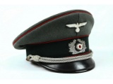 WWII Nazi Officer's Peak Visor Hat