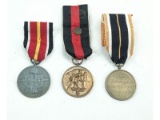 3 WWII Nazi Merit Medals