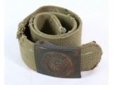 WWII Army Afrika Korps Tropical Belt & Buckle