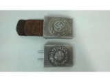 2 WWII Nazi Belt Buckles