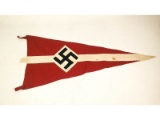 WWII Nazi Large Hitler Youth Pennant