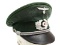 WWII Green Piped Officers Visor Hat