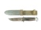 WWII U.S.N. MK1 Knife & Sheath, Named 