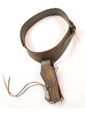 Brown Leather Belt and Holster No Pattern