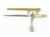 Naval Officer's Dagger by WKC with Original Knot