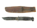 WWII U.S.N. Fighting Knife, Marked 