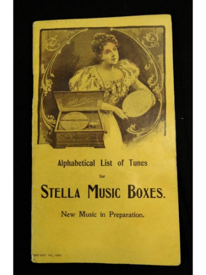 Original 1900 Stella Music Box Disc Catalog