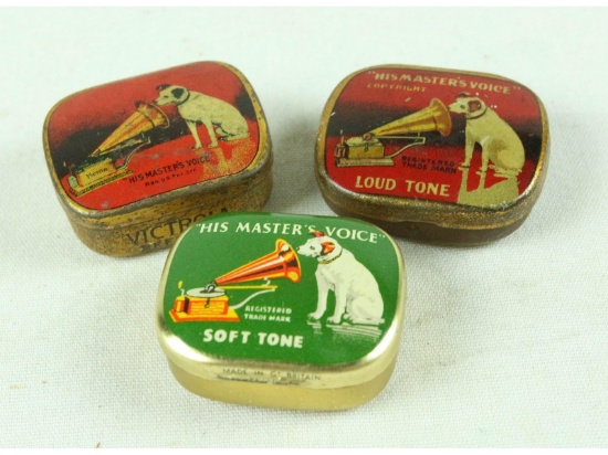 3-Piece Lot of Needle Tins