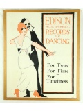 Framed Edison Cylinder Record Poster