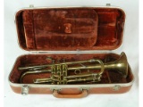 Brass Trumpet w/ Decorative Horn