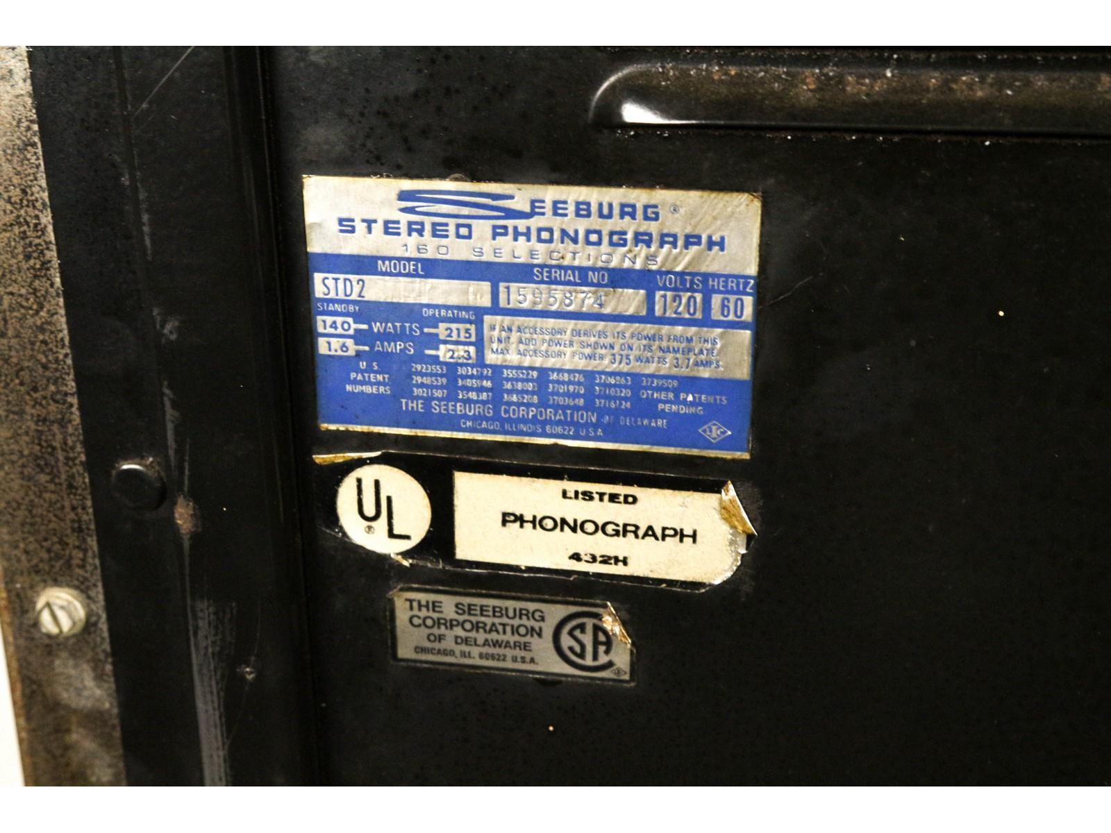 Seeburg Jukebox Stereo Phonograph Model STD2 | Proxibid