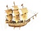 Wooden Scale Model 3 Masts Sailing Ship