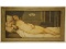 Bar Room Nude Print on Canvas Framed