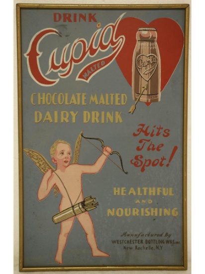 Cupid Malted Drink Sign