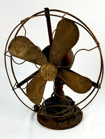 General Electric GE 13" Brass Blade Fan