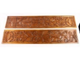 Pair of Carved Wood Decorative Panels