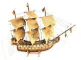 Wooden Scale Model 3 Masts Sailing Ship